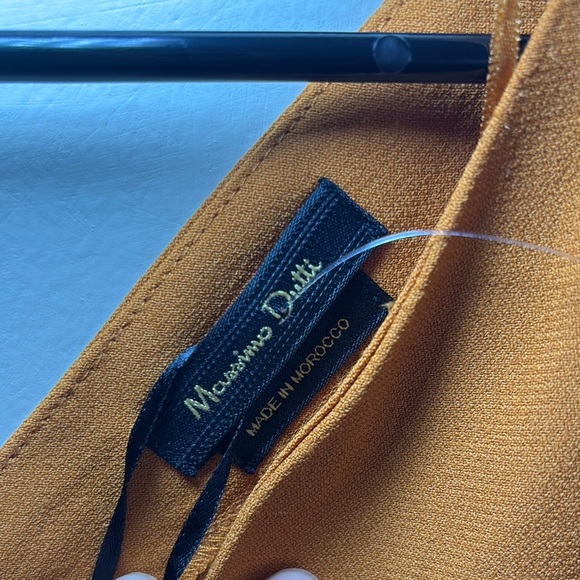 Massimo Dutti V-Neck Orange Midi Dress - Picture 2 of 11